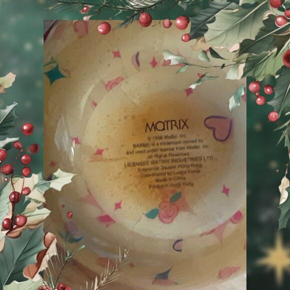 Vintage Barbie Holiday Christmas 1996 Ornament Pink Bow - Picture 4 of 4